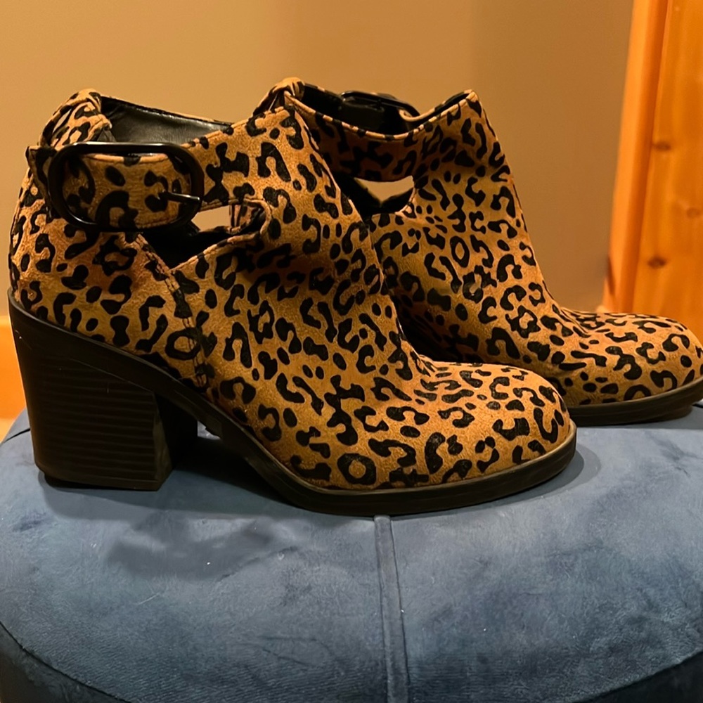 Leopard cheetah booties